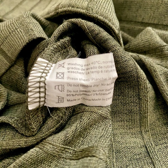 Arm green Ekouaer Womens Rib Knit Pajamas Button Up - Picture 4 of 5